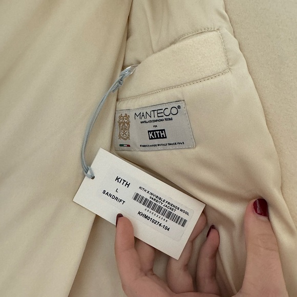 NWT Men’s Kith x Invisible Friends Wool Varsity Jacket, Size Large - Picture 7 of 7